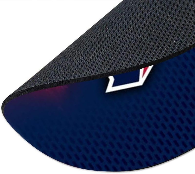 ZYJTEK Sports Round Mouse Pad,Non-Slip Rubber Base Mousepad for Computers Laptop Desk,Blue Red Design Gaming Mouse Mat for Football Fans - Image 5